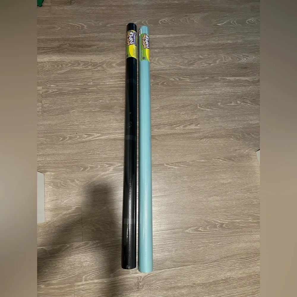 Better Than Paper Bulletin Board Rolls Black and Light Blue